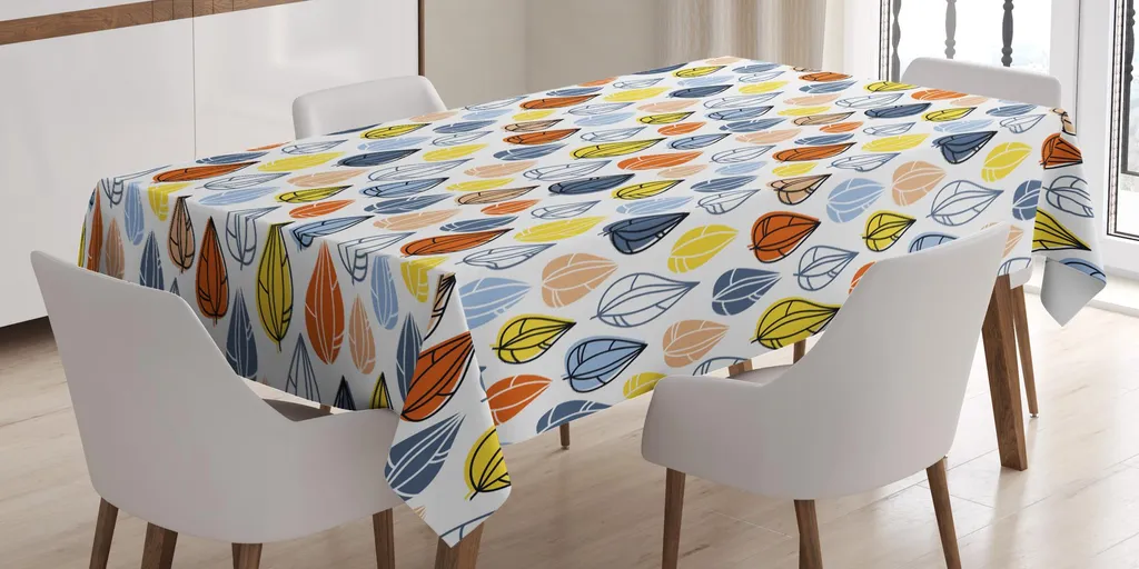 ABAKUHAUS Moderno Tovaglia, Città del Regno Unito Luoghi di İnteresse, Rettangolare per Sala da Pranzo e Cucina, 140 x 200 cm, Marrone e nero