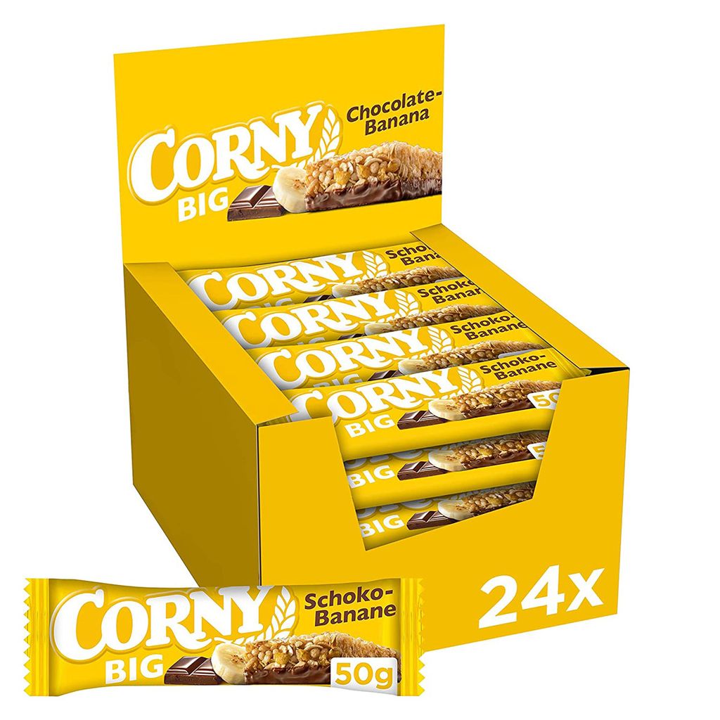 Corny Big Chocolate Banana Mliečna čokoláda a kúsky banánov Obrázok produktu 