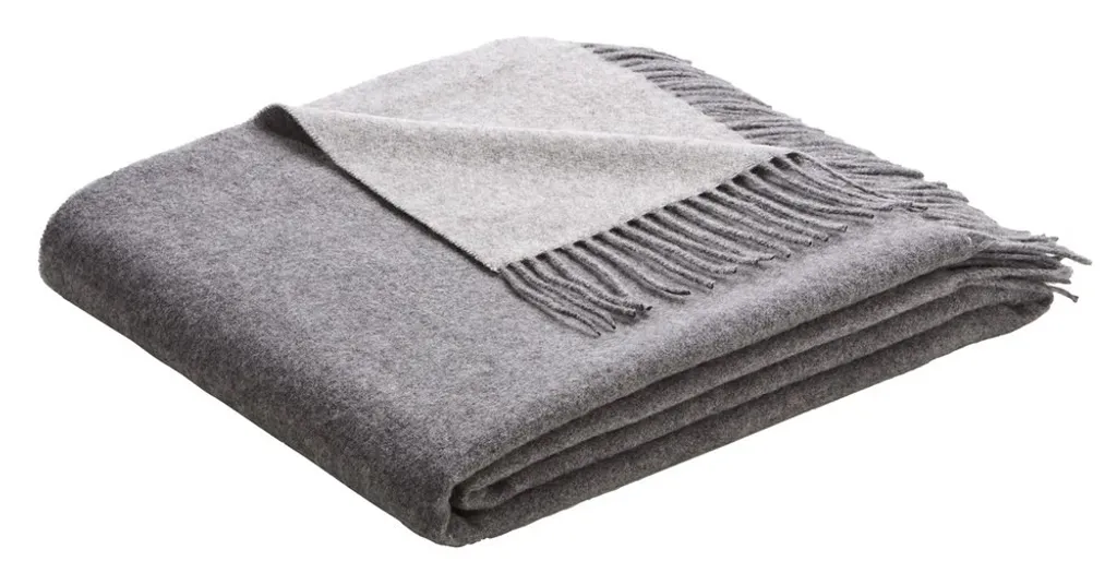 Biederlack Plaid grigio cashmere 130 x 170 cm