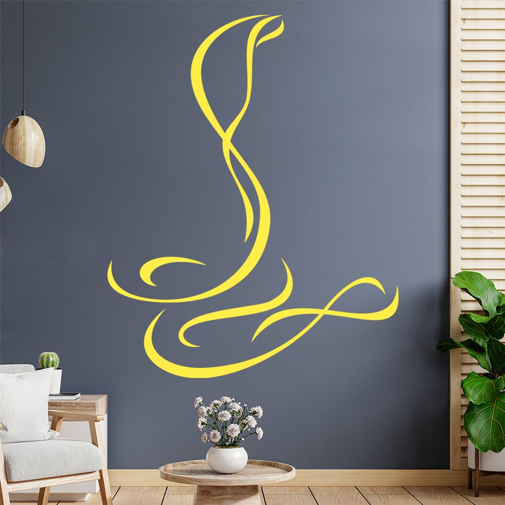 Kobra Linien Wandtattoo in 6 Größen - Wandaufkleber Wall Sticker - Dekoration, Küche, Wohnzimmer, Schlafzimmer, Badezimmer