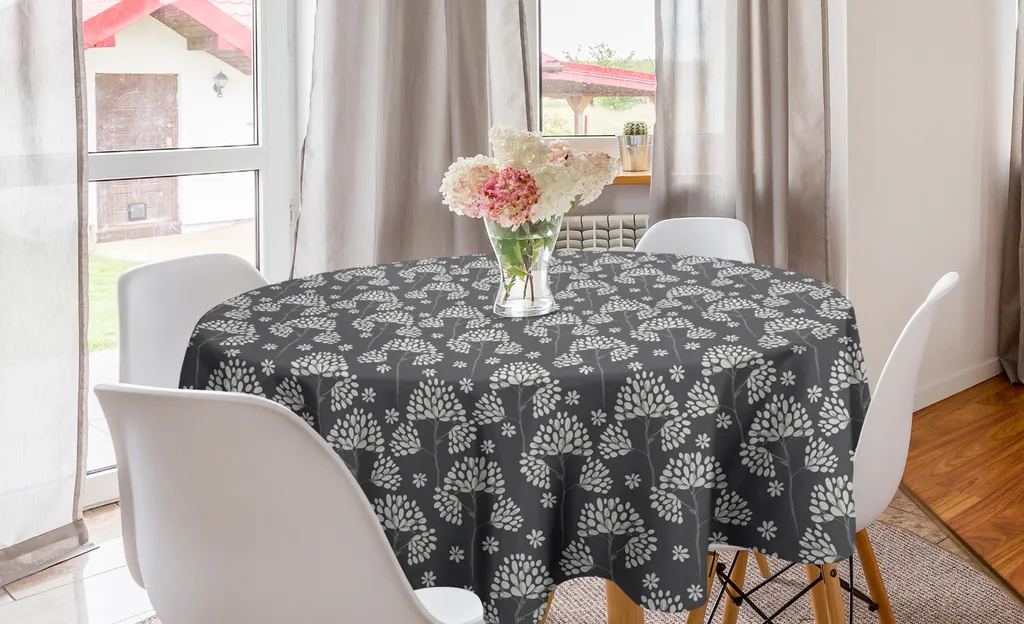Tovaglia Professionale Rotonda 150 cm ABAKUHAUS - Grigio Cocco Retrò