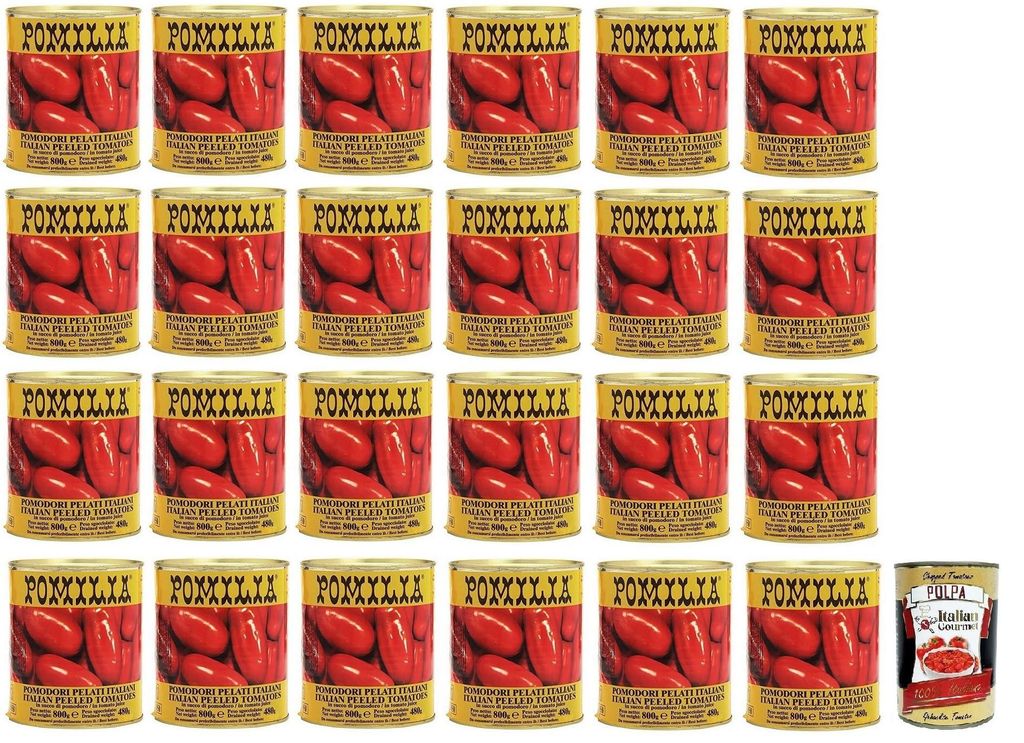 24x Pomilia Pomodori Pelati,Geschälte Tomaten,italienische Produktbild 