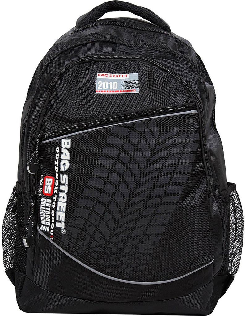 Bag Street Synthetik Rucksack Damen Herren Sporttasche schwarz 30x46x15 OTJ615S