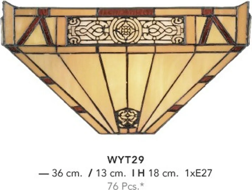 Casa Padrino Tiffany Applique Murale Ø 36 x 18 cm - Luminaire de Luxe