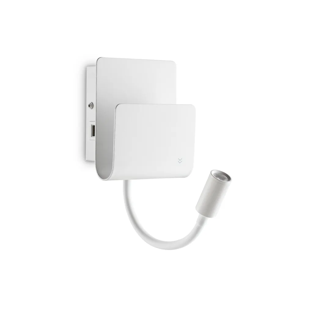 Applique Murale Moderne Probe en Métal Blanc 2 Lumières 9W 3000K