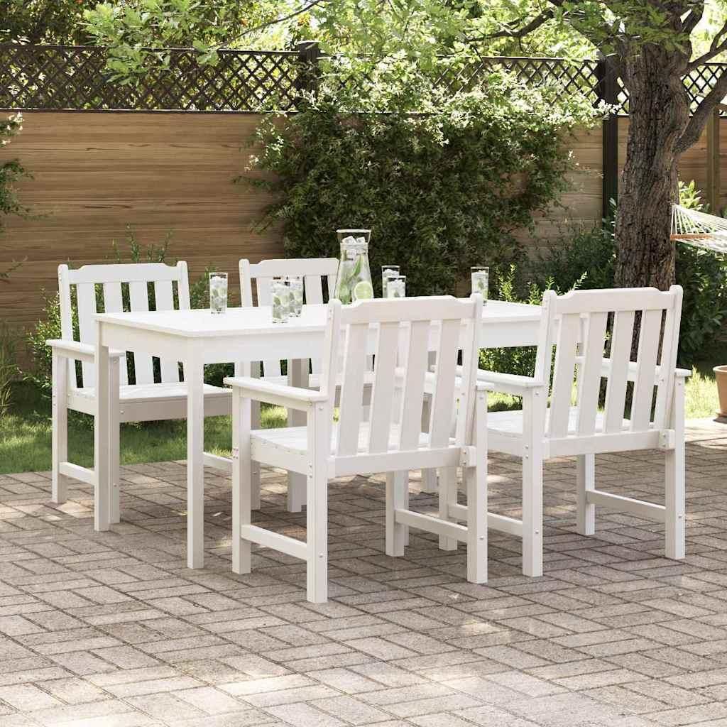 Möbel Garten-Essstuhl 4 pcs Weiß 65,5 x 55,5 x 88 cm Plastik - Gartenstühle 3335795