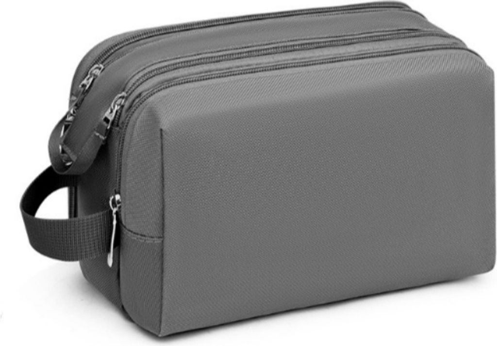 INF Reise-Kulturbeutel mit großem Fassungsvermögen Grau