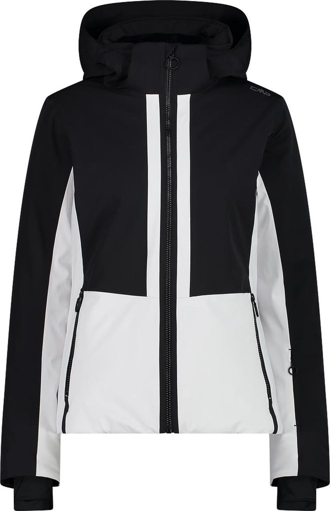 CMP WOMAN JACKET ZIP HOOD schwarz/weiss 36