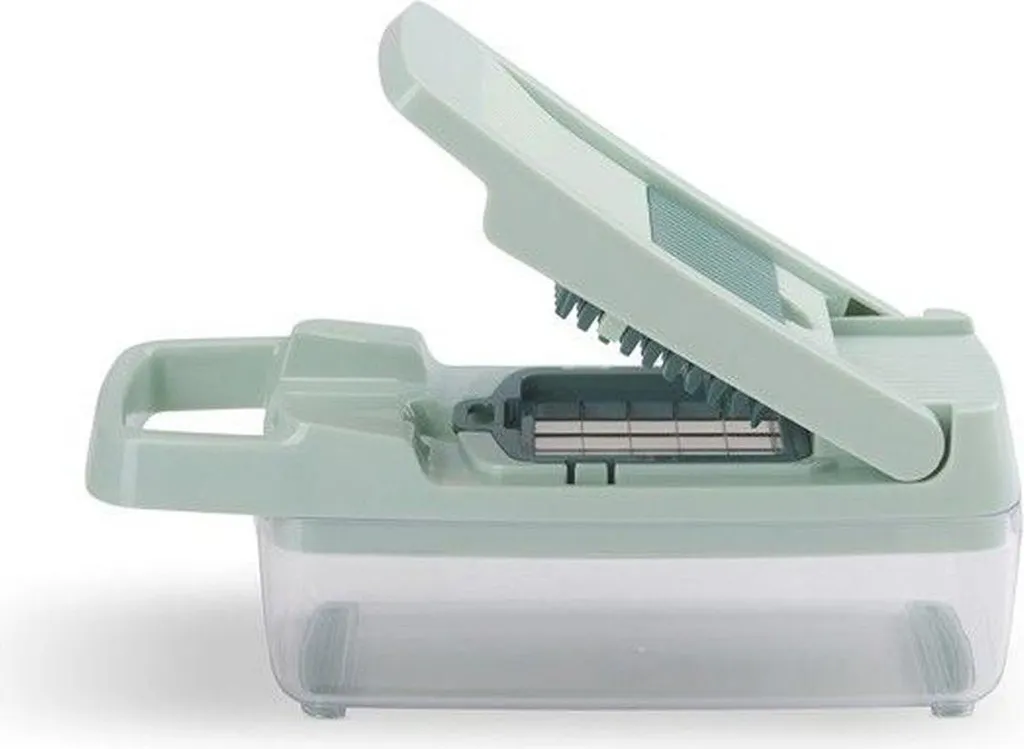 Livoo MEN435 Mandolina 8 Lame: Affettaverdure Multifunzione con Contenitore - 4