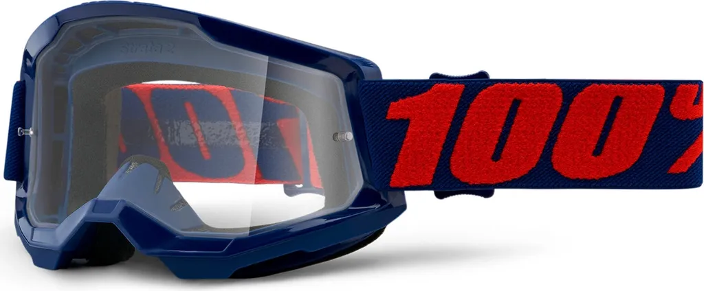 Masque de Moto Cross 100% Strata 2 écran transparent pour enduro et MX