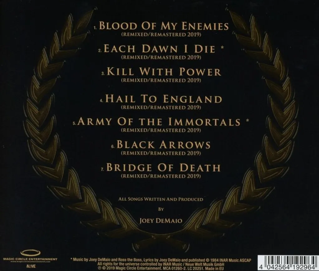 Manowar Grêle à l'Angleterre CD Audio avec Livret Collector Original - 2