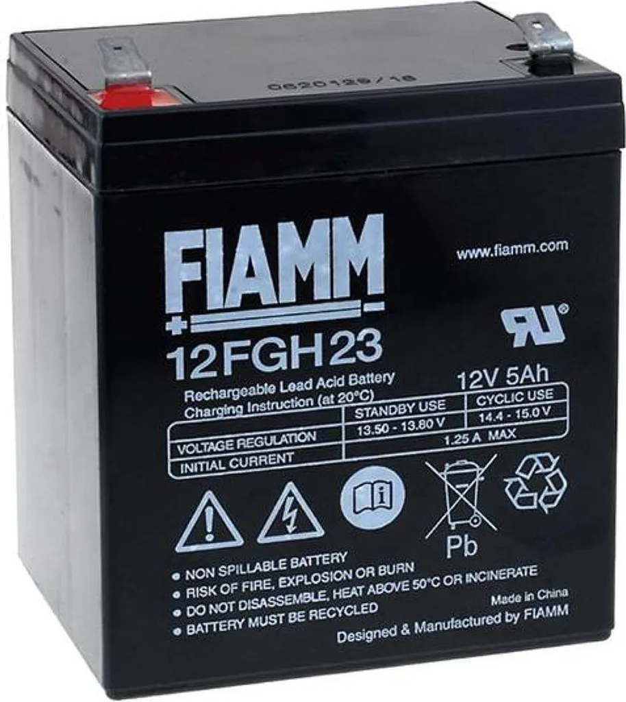 FIAMM FGH20502 Batterie AGM Haute Densité 12V 5Ah Décharge Rapide