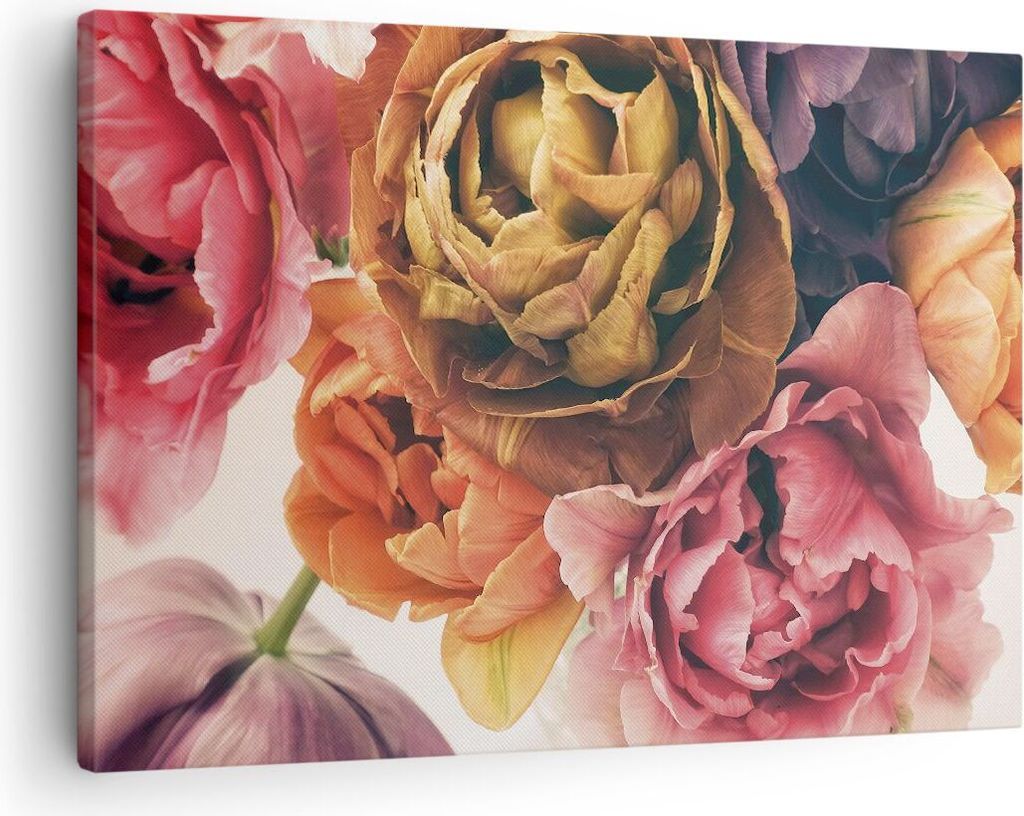 Bild auf Leinwand - Leinwandbild - Einteilig - Blumenstrauß Blumen Braut - 70x50cm - Wand Bild - Wanddeko - Wandbilder - Leinwanddruck - Bilder - ...
