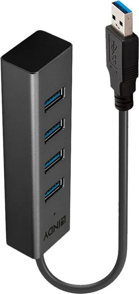 Hub USB 3.0 LINDY - 4 Porte Gaming Ready per Periferiche e Streaming