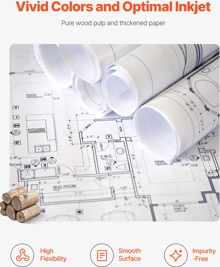 Rouleaux Papier Grand Format pour Impression de Plans d'Architecture et SIG - 5