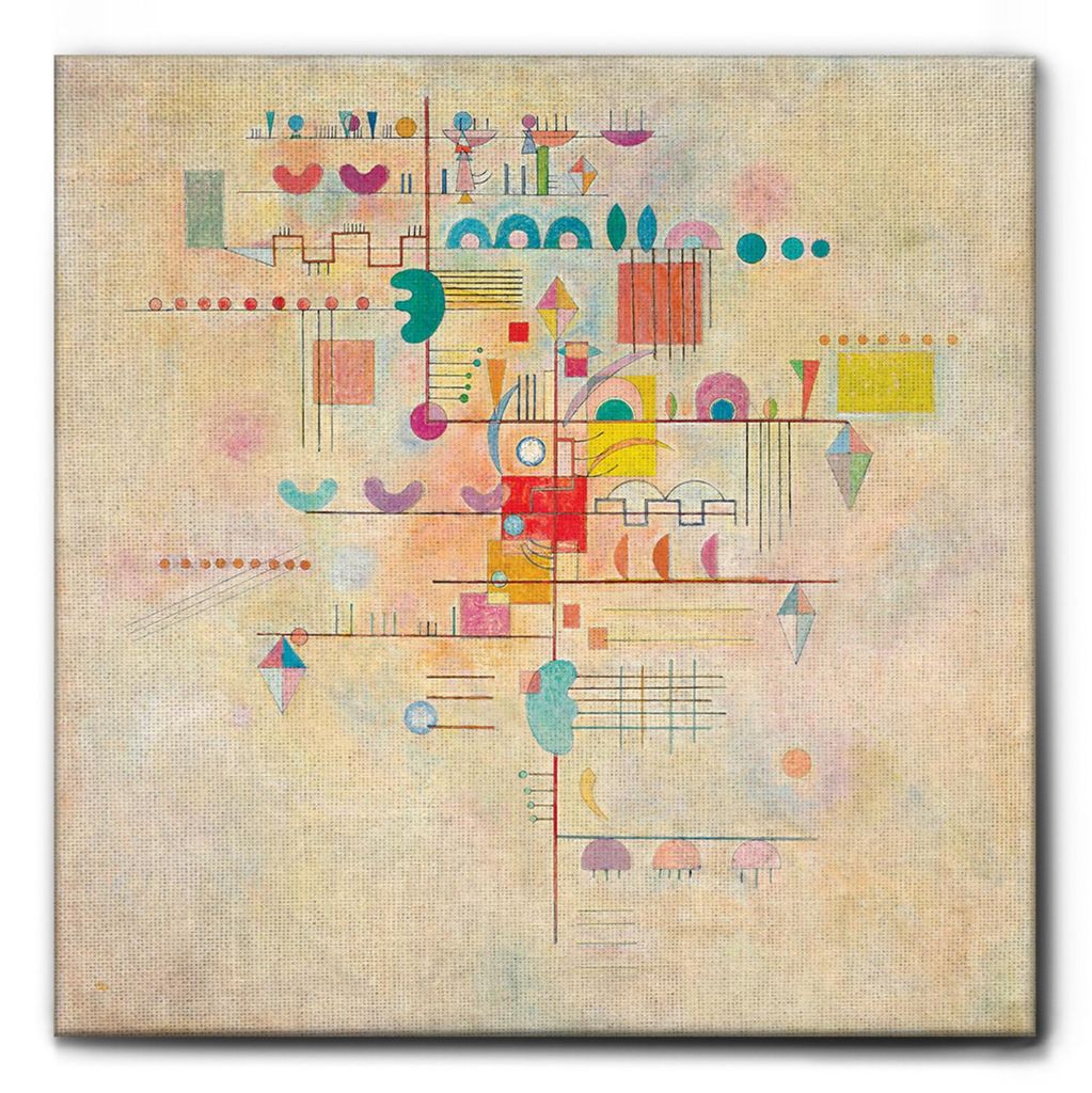 Giallobus - Anmutiger Aufstieg - Vassily Kandinsky - 70L x 70B cm - Bild - Leinwand mit Standardrahmen