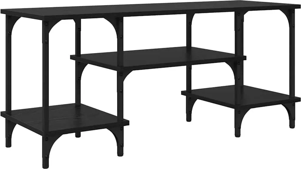 Mobile Porta TV Nero 102cm - Soluzione Salvaspazio Rovere Effetto