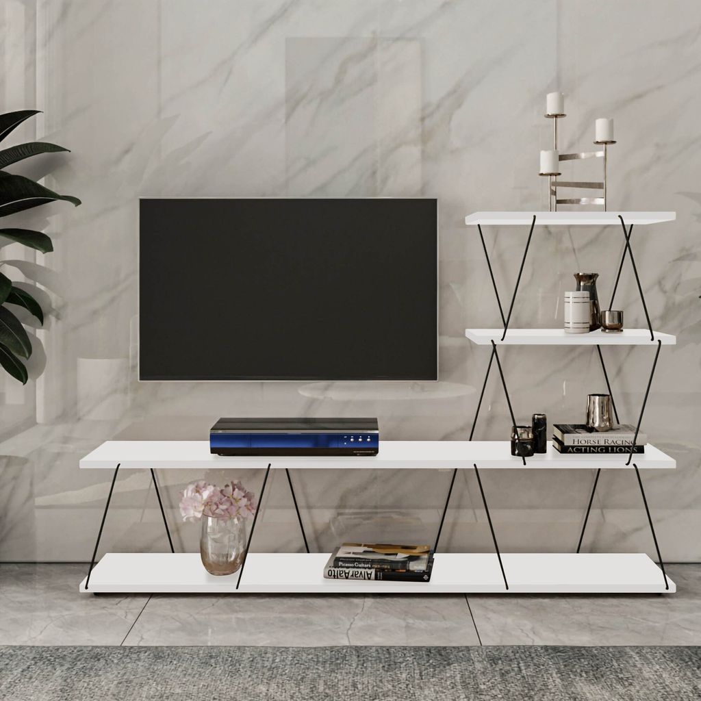 Skye Decor, Ilgaz - White, TV-Schränke, Weiß, 150 x 93 x 30 Produktbild 