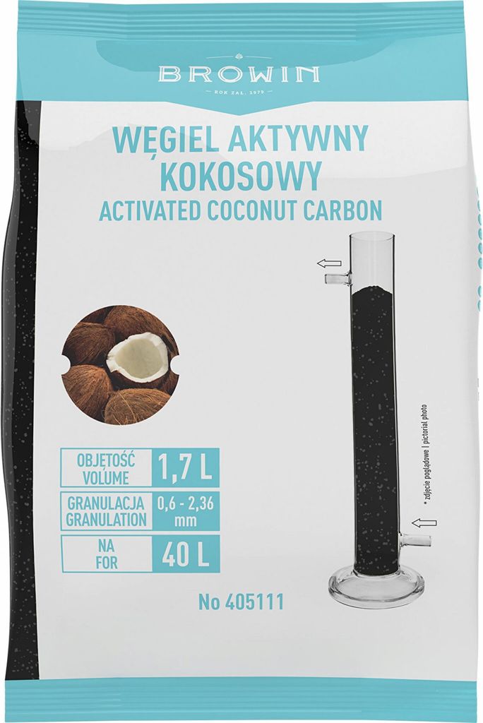 Kokos-Activkohle 1.7L (0.86 kg), Aktivierter Kohlenstoff, Aktivkohle zur Filtration, Adsorptionskohle