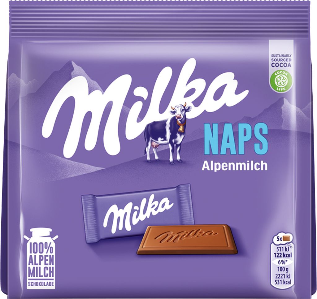 Milka Naps Lait des Alpes 119g Image du produit 