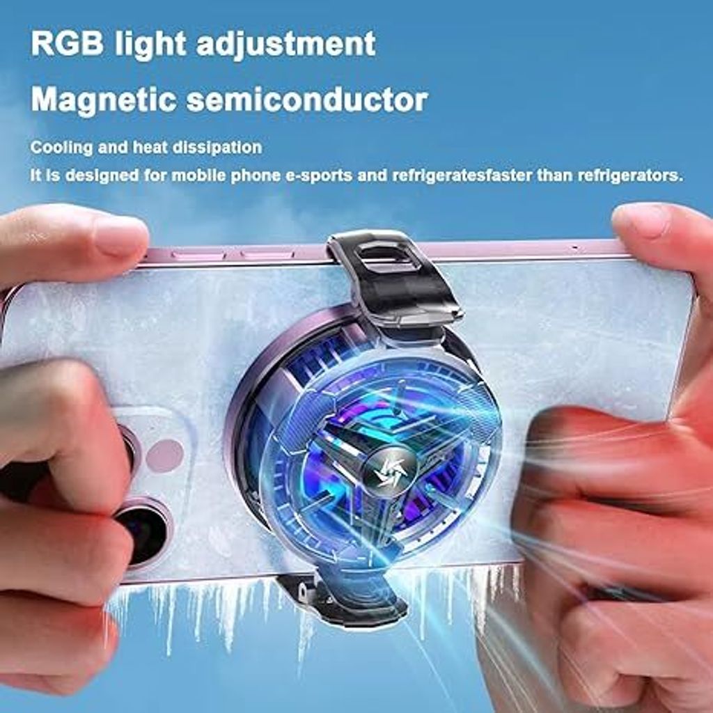 Magnetischer Handy-Kühler Mit RGB – 68x58x26,5mm, ABS, Für Smartphones & Tablets, Überhitzungsschutz