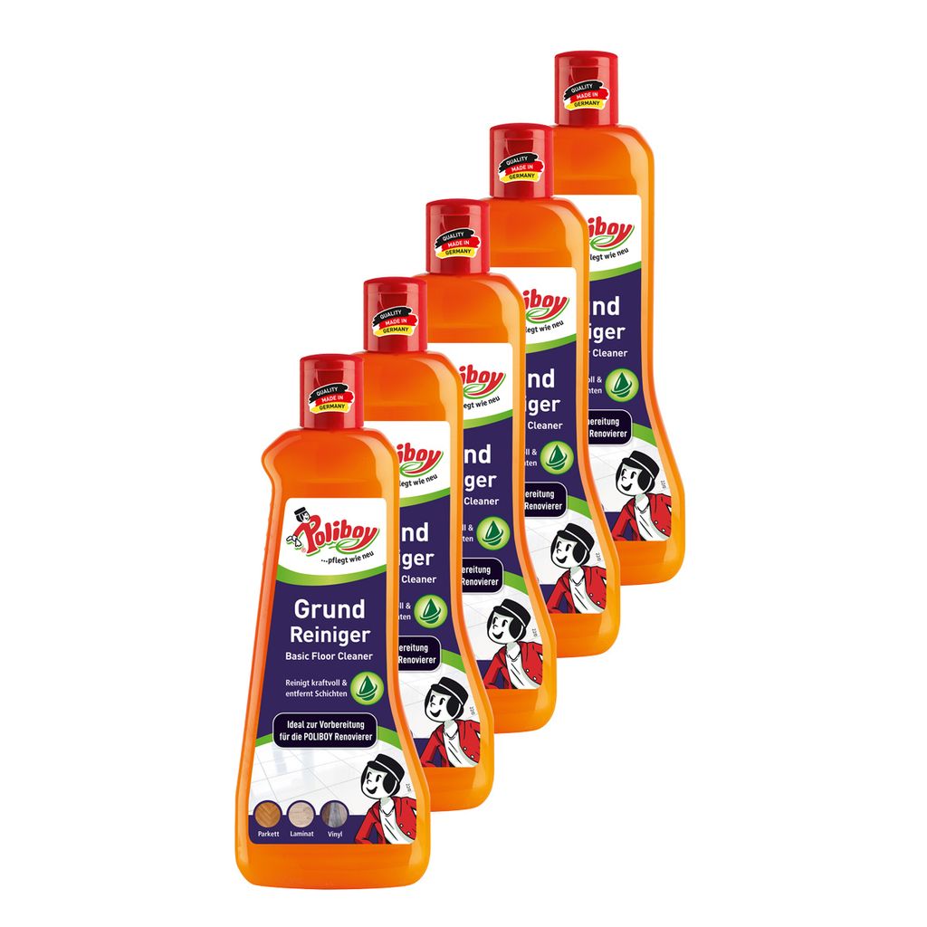 Poliboy Grundreiniger 5er Set - 2,5L, Inhalt jeweils 500ml Produktbild 