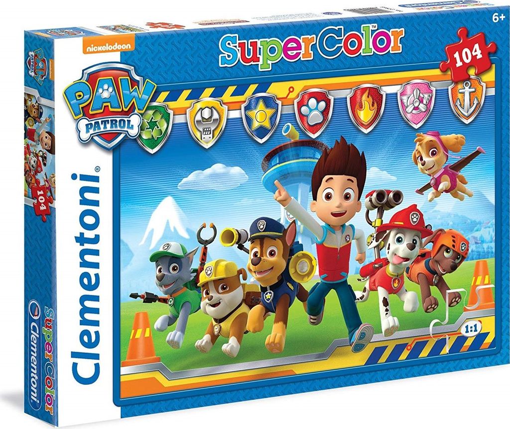 Clementoni Supercolor Puzzle - Paw Patrol (104 pièces) Image du produit 