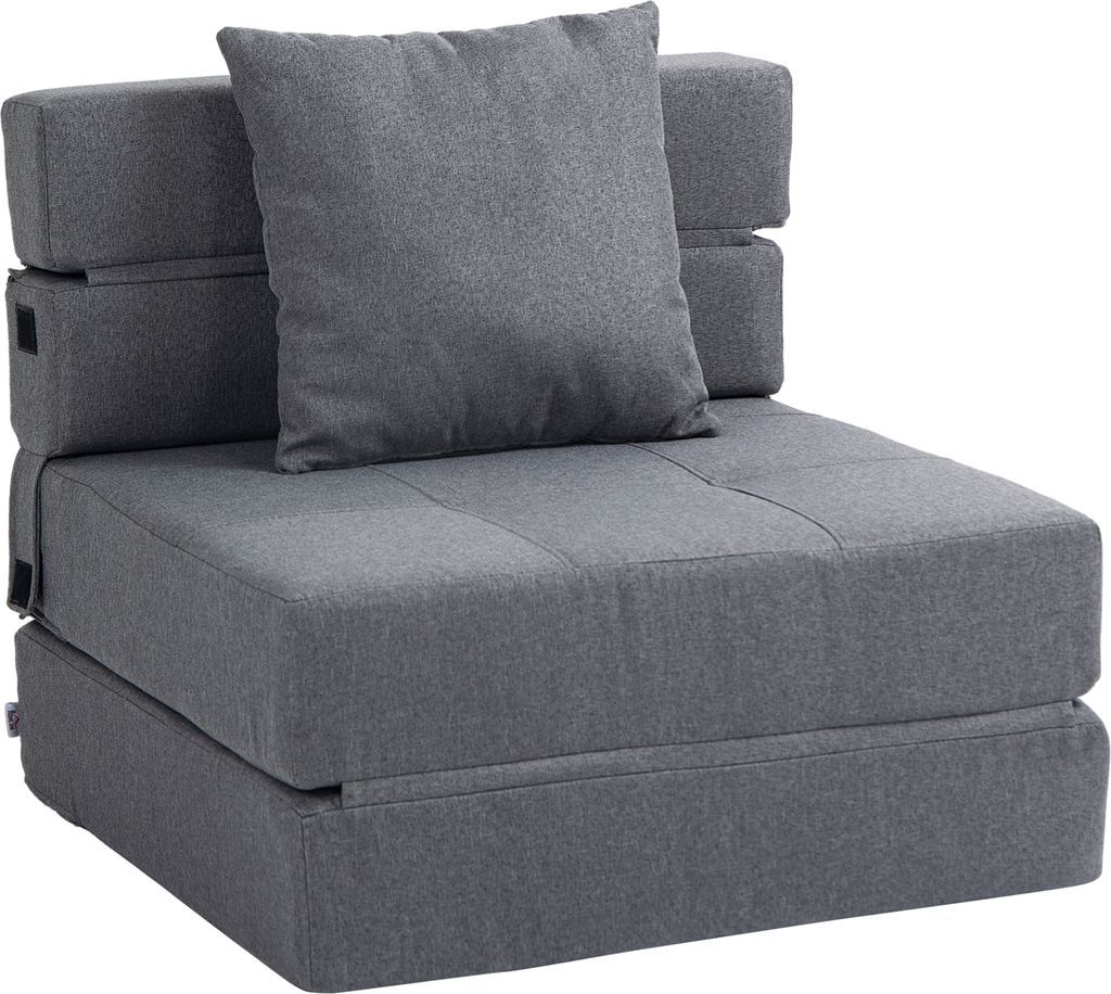 HOMCOM Schlafsessel klappbar, dunkelgrau, Schlafsofa & Produktbild 