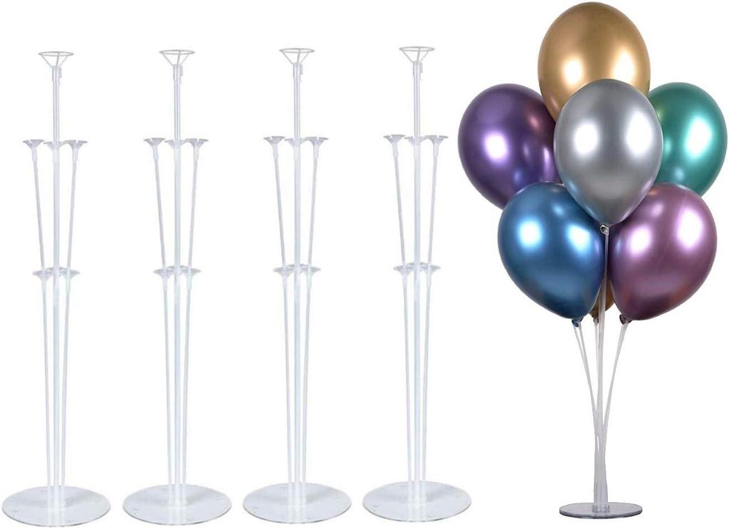 Set van 4 ballondragers, universele feestdecoratie, 71 cm Productafbeelding 
