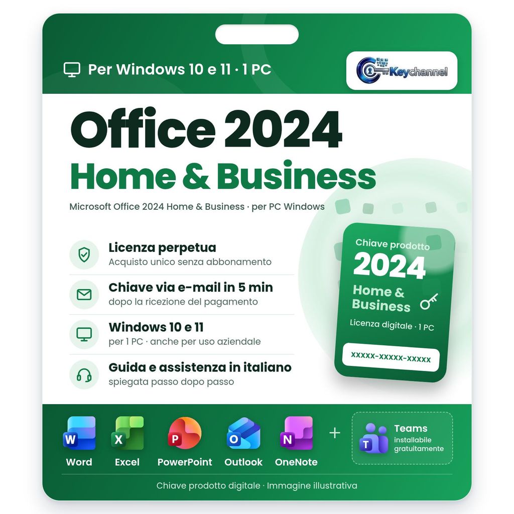 Microsoft Office 2024 Home & Business | Versione completa Immagine del prodotto 