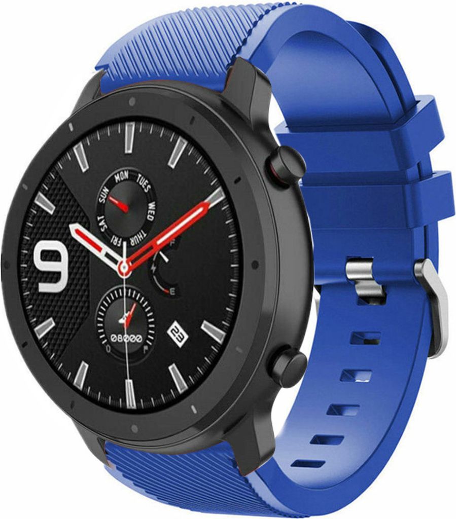 Strap-it Xiaomi Amazfit GTR Silikonarmband (Blau)