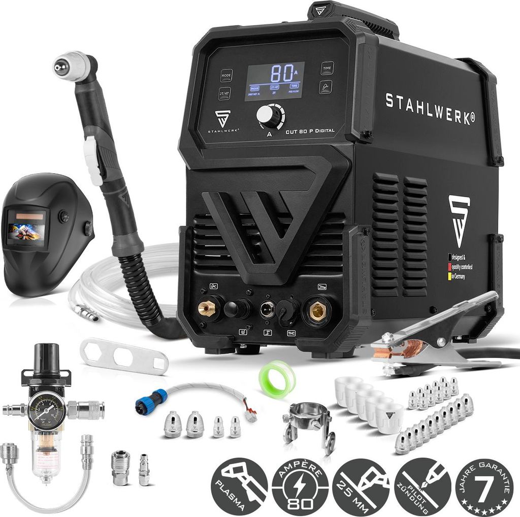 STAHLWERK Plasmaschneider CUT 80 P Digital Vollausstattung 25 mm Schneidleistung