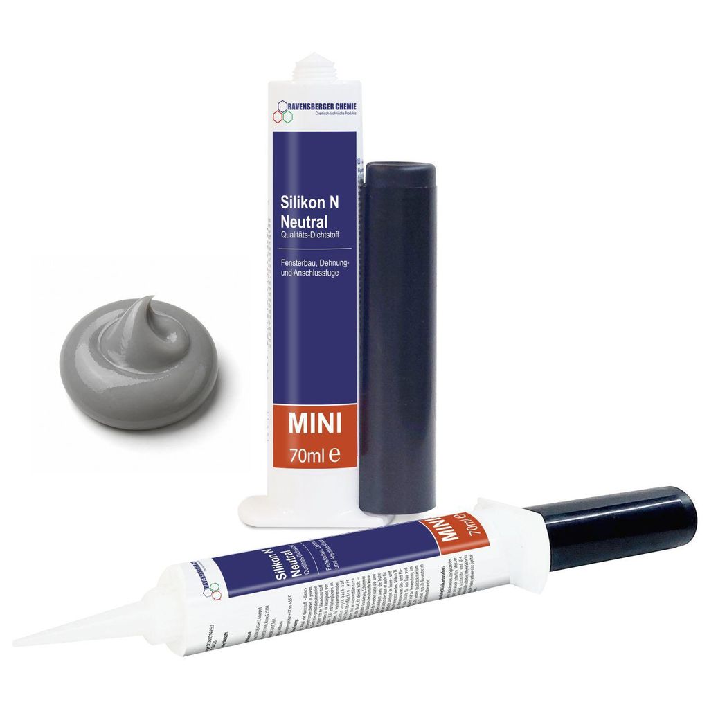 Ravensberger Chemie Silikon N Minikartusche 70 ml Grau - Produktbild 