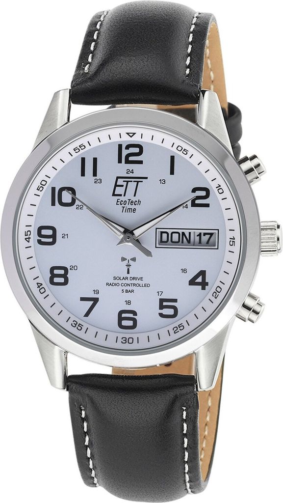 ETT Eco Tech Time EGS-11436-12L Herrenuhr Funk-Solar mit Lederband Gobi 1