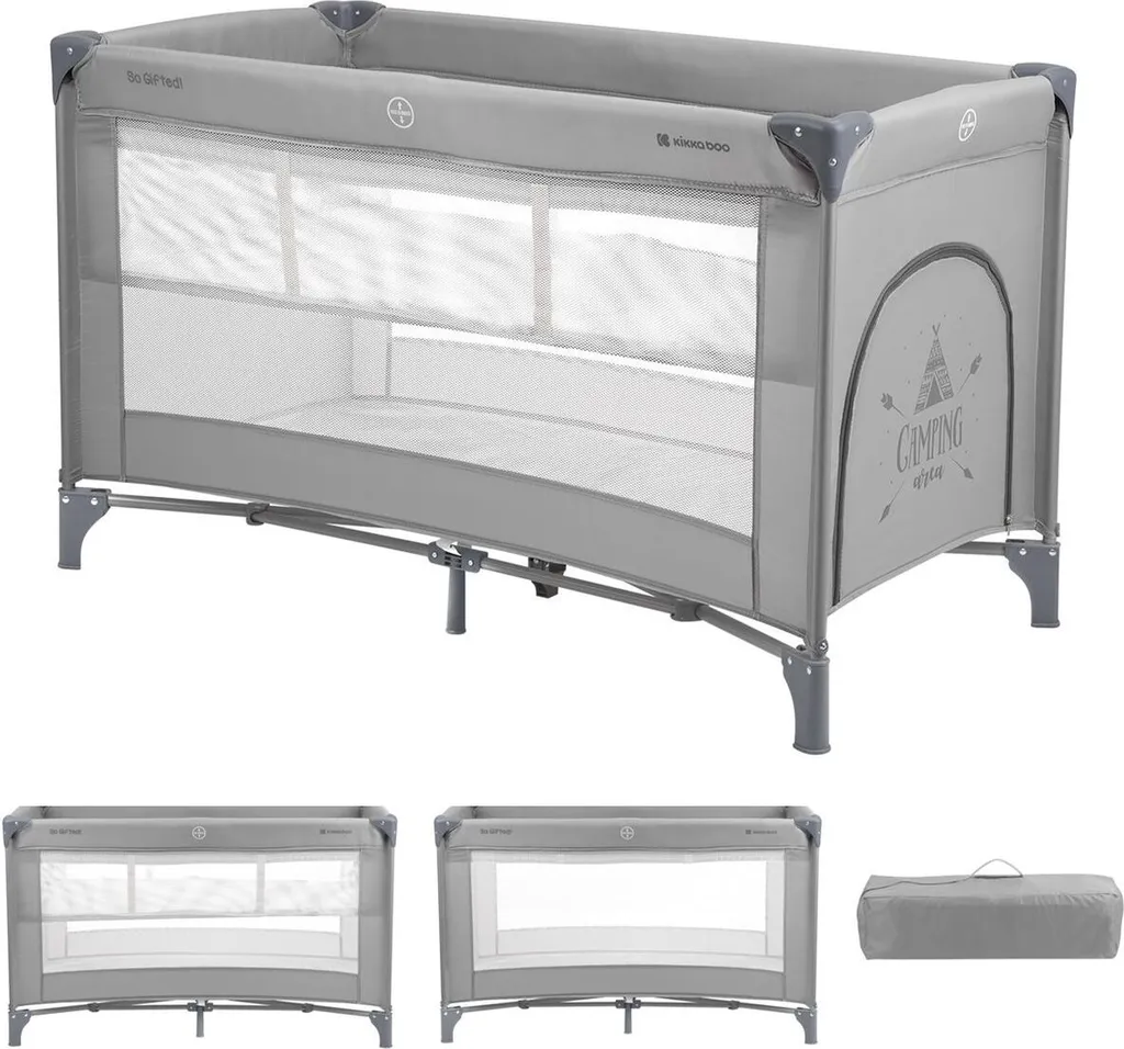 Lit de Voyage 2 Niveaux So Gifted Kikkaboo, Sac et Matelas Inclus
