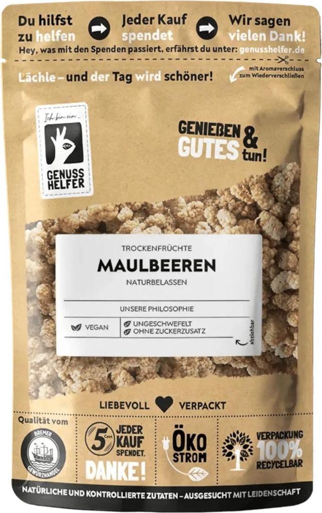 Maulbeeren getrocknet, ganz, ohne Zuckerzusatz & Produktbild 