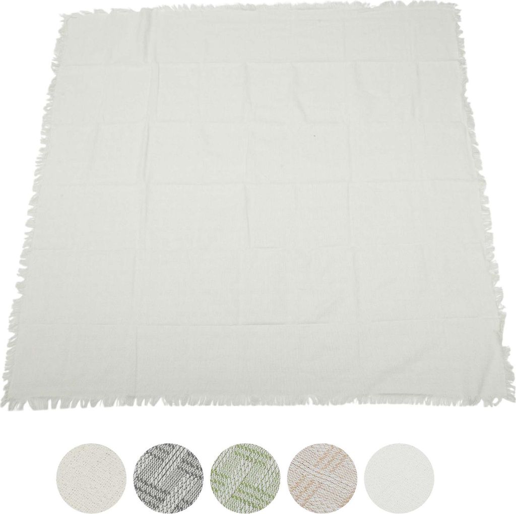 Picknickdecke, Outdoordecke, Strandtuchdecke, Strickstranddecke, Picknick Camping Notwendigkeiten, 180x180cm, Beige