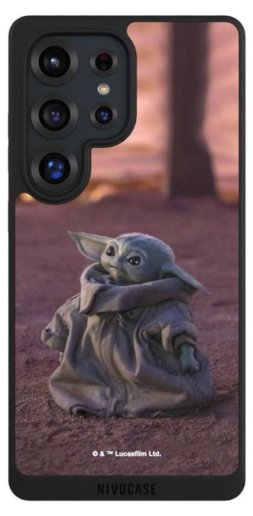 NIVOCASE Handyhülle für Samsung Galaxy S25 Ultra Hülle NIVOpure Case Schwarz Star Wars Baby Yoda The Child