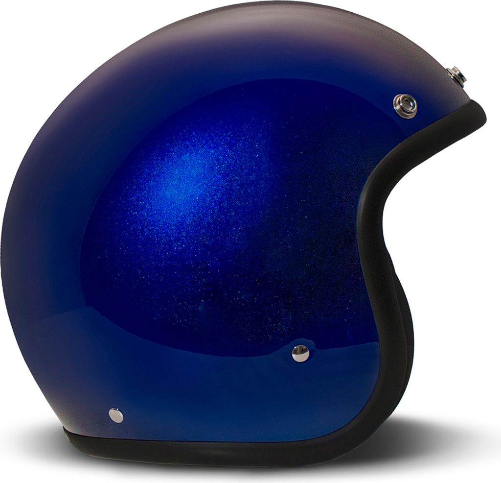 Jet Helm Cafe Racer DMD RETRO Dunkelblau Glanz größe M