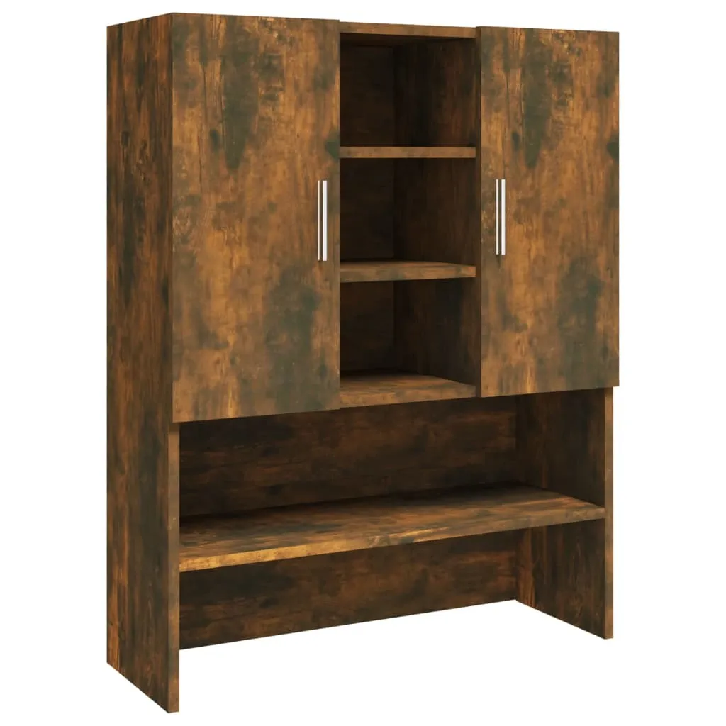 Mobile Lavanderia vidaXL Rovere Fumé 70,5x25,5x90 cm - Sicuro