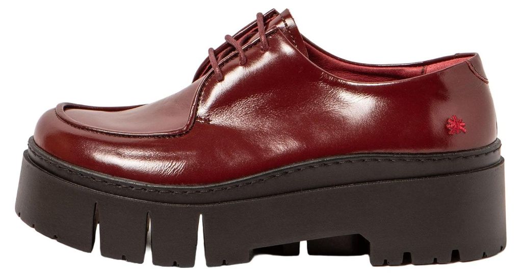 Art Schuhe Damen 1764 NAPPA SHINNY BURDEOS / LEEDS Farbe Rot