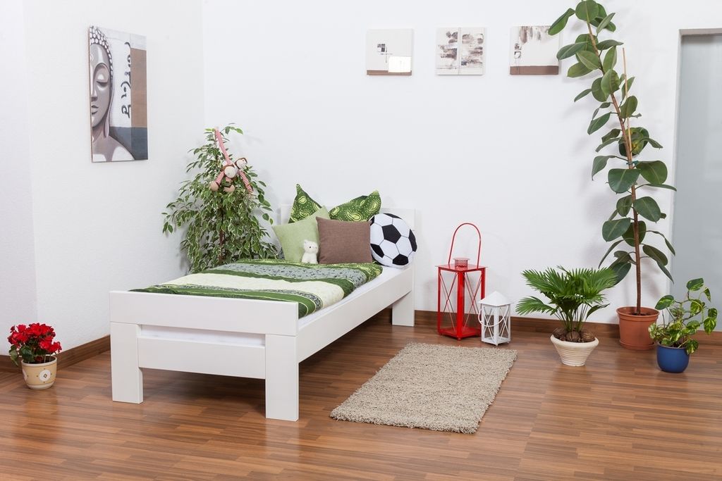 Einzelbett "Easy Premium Line" K2, Buche Vollholz massiv Produktbild 