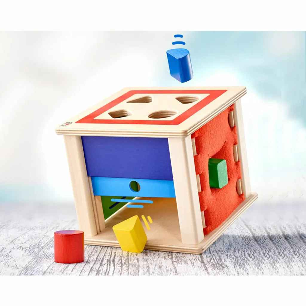 Jeu de Motricité Fine Varianto Selecta 62019 Boîte à Formes Bébé Bois - 4