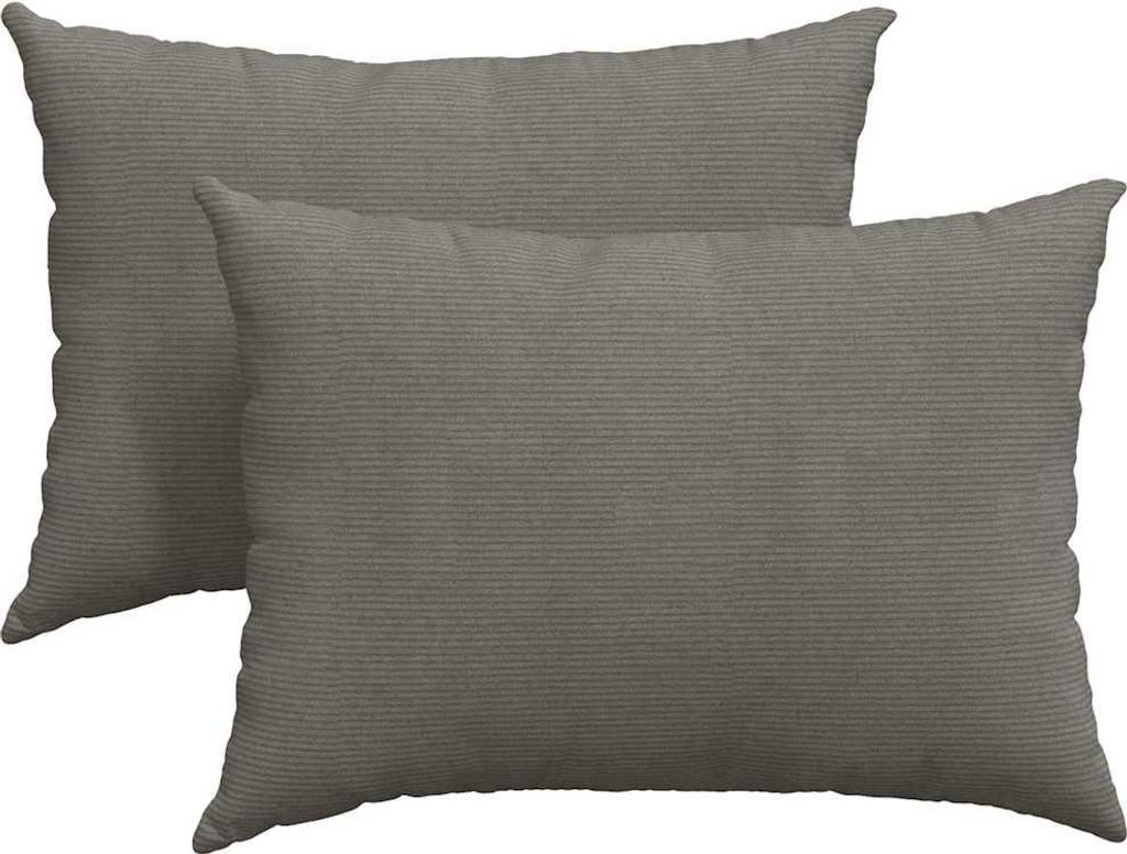 vidaXL Sofakissen 2 Stück Hellgrau 70 x 50 cm Cordstoff
