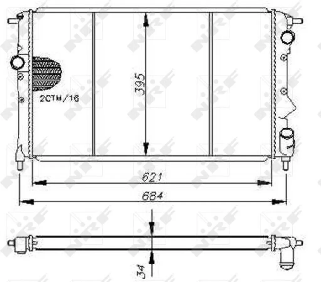 Radiateur de refroidissement pour Espace II (J) - Pièce NRF 54650 robuste