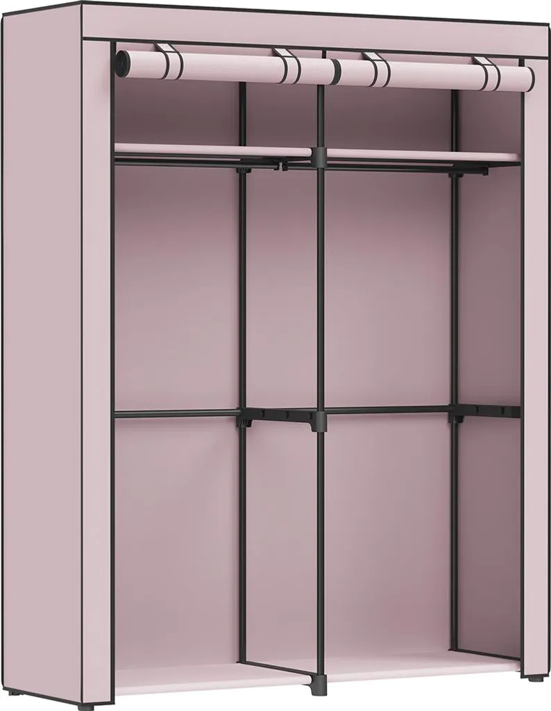 Armoire de rangement pliable avec 2 tringles lavande - Modèle T25