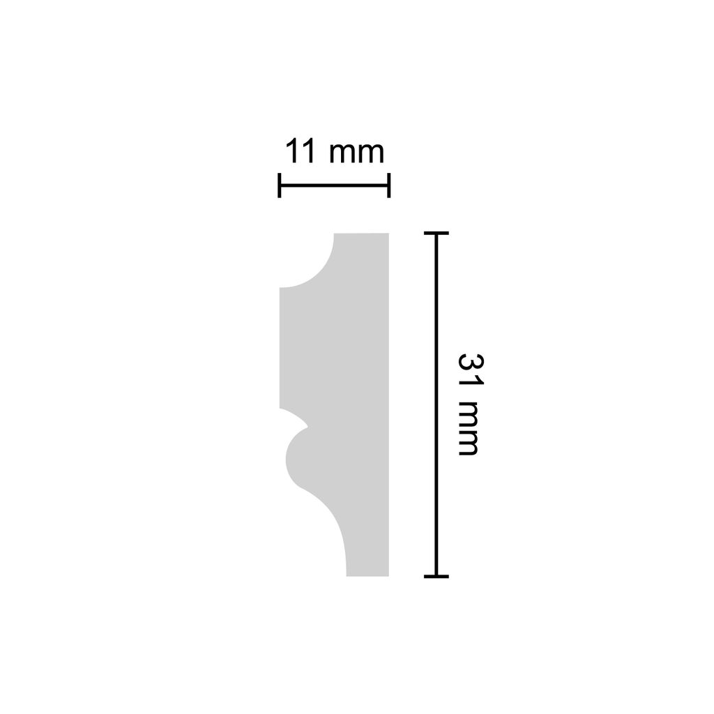 Decosa Flachprofil Marlene (FP31), 31 mm, Länge: 2 m - 01 Stück