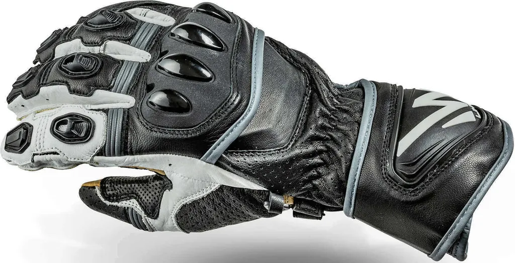 Gants moto Lindstrands Bergby renforcés noir blanc avec coques taille 12
