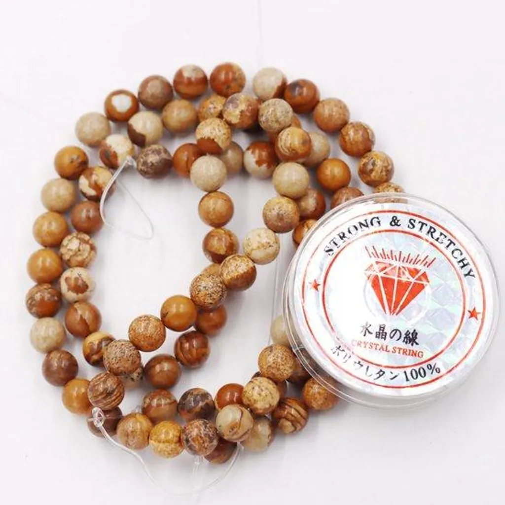 Lot de perles rondes en pierres énergétiques 8mm pour bracelet DIY