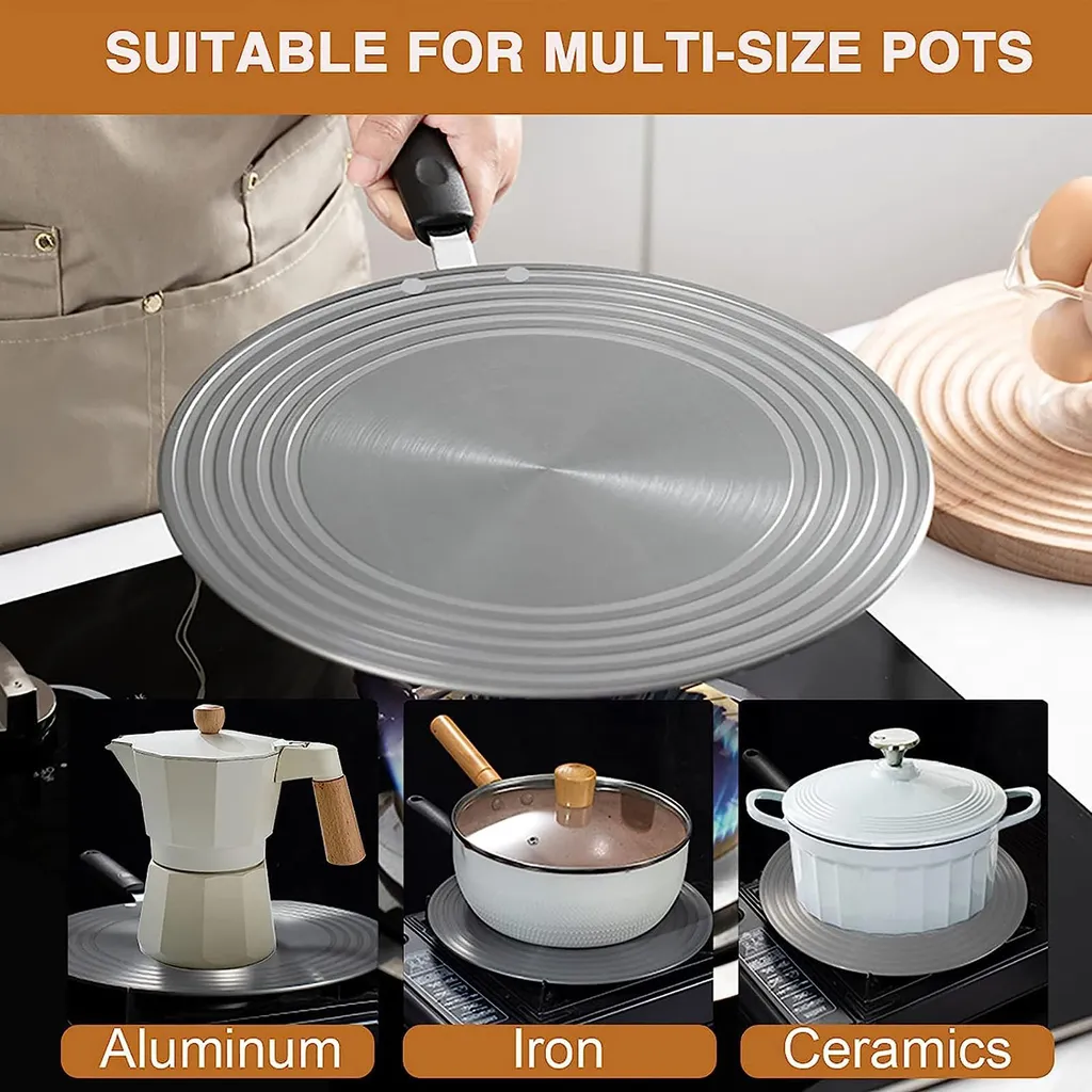 Diffuseur de chaleur Simmerplatte en alliage aluminium 28cm avec poignée - 12